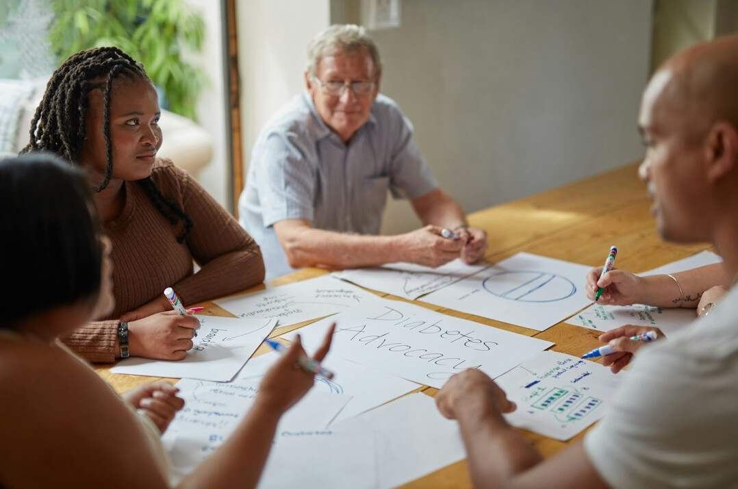 diverse team in strategy discussion