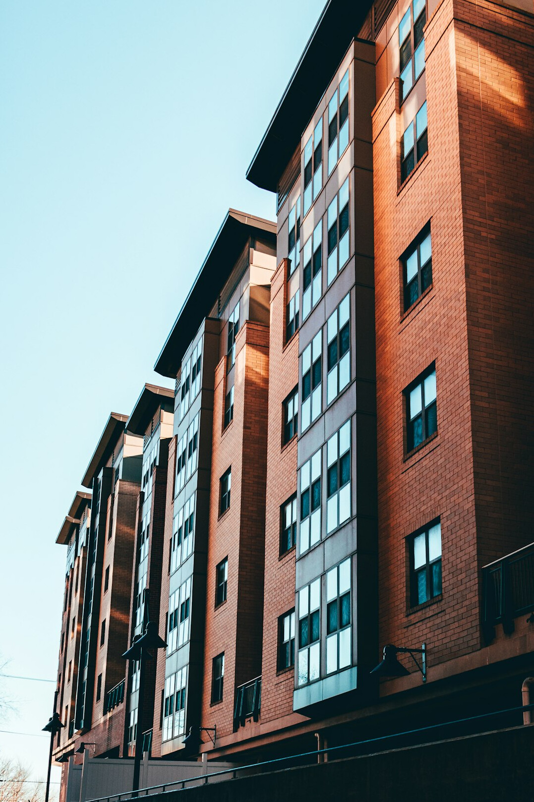 secure modern apartment building