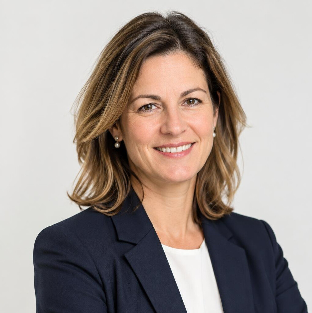 Studio portrait of a Swiss-German businesswoman in her 40s